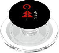 Anime Artistique sur Bois de samouraï, épée, Guerrier, Esprit Japonais PopSockets PopGrip pour MagSafe