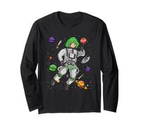 Anime Astronaute Girl Future Astronauts Galaxy Orbit Planet Manche Longue