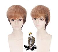 Anime Attaque Sur Titan Jean Kirstein Cosplay Perruque Pour Fête D'Halloween Cheveux Synthétiques Couleur Mélangée Cosplay Jean Kirstein Perruques Courtes Une Taille Jean Perruque Pl-266