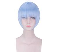 Anime Ayanami Rei Bleu Perruque Courte Cosplay Costume Eva Résistant À La Chaleur Cheveux Synthétiques Femmes Cosplay Perruques
