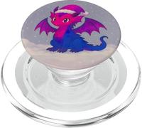 Anime Baby Dragon Christmas Santa Bisexual Pride Colors PopSockets PopGrip pour MagSafe