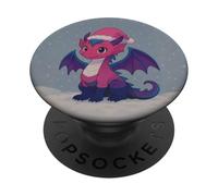 Anime Baby Dragon Christmas Santa Genderfluid Pride Colors PopSockets PopGrip Adhésif