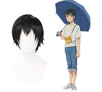 Anime bande dessinée intempéries avec vous perruques de Cosplay Morishima Hodaka perruque de Cosplay perruque synthétique poils courts accessoires de Cosplay noir