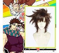 Anime bande dessinée JoJo aventure Bizarre Cosplay perruques Joseph Joestar Cosplay perruque résistant à la chaleur synthétique cheveux postiche droit
