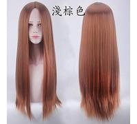 Anime Basic 80 CM longue perruque de cosplay brun foncé droite longue pour les femmes universelles cheveux synthétiques brun perruques de séparation centrale 80 cm perruque brune commune 80 cm