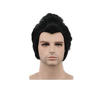 Anime beauté et la bête Prince Gaston perruque noire courte perruque bouclée Cosplay Halloween jeu de rôle cheveux synthétiques + casquette de perruque DM-655
