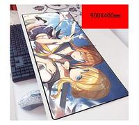 Anime Beautiful Girl 900X400Mm De Monstre De Poche, Tapis De Souris Gaming De Précision Et De Rapidité avec Base De 3Mm D'É Paisseur, pour Ordinateurs Portables, O