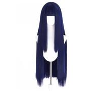 Anime Blue Deep Blue Perruque droite longue et droite Hyuga Hinata Cosplay Perruque Halloween Anime Party Wig