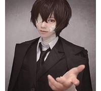 Anime Bungo chiens errants Dazai Osamu Cosplay perruque résistant à la chaleur court brun cheveux bouclés Costume jouer perruques + bonnet de perruque
