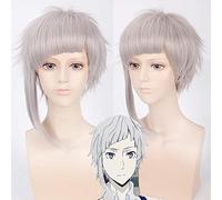 Anime Bungo chiens errants Nakajima Atsushi argent gris court cheveux synthétiques résistant à la chaleur Cosplay fête d'halloween + casquette de perruque gratuite