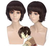 Anime Bungo chiens errants perruque Dazai Osamu Cosplay perruques courtes marron bouclés synthétique cheveux Halloween Costume perruque Perucas