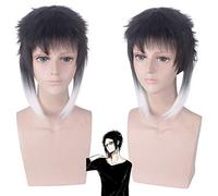 Anime Bungo chiens errants Ryunosuke Akutagawa Cosplay perruques Ryuunosuke noir gris bouclés moelleux synthétique résistant à la chaleur perruque de cheveux PL-153
