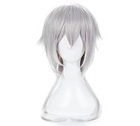 Anime Bungo Stray Dogs Fukuzawa Yukichi Silvery White Heat Resistant Synthetic Hair Cosplay Costume Wig + Wig Cap