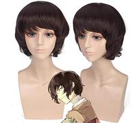 Anime Bungo Stray Dogs Ryuunosuke Akutagawa cosplay perruque cheveux synthétiques courts noir blanc mix Cosplay Costume perruque + bonnet de perruque taille unique PL-622