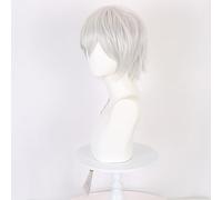 Anime Bungou chien errant Nikolai Gogol perruque blanche bouclée avec longue tresse cheveux de fête accessoires accessoires Cosplay Halloween