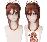 Anime Card Captor Sakura Cosplay perruque Sakura Kinomoto marron cheveux synthétiques CardCaptor Sakura Cosplay perruques + bonnet de perruque perruque taille unique PL-238-1