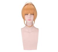 Anime Cardcaptor Sakura carte claire Sakura Kinomoto doré perruque courte Cosplay Costume résistant à la chaleur cheveux synthétiques femmes perruques