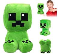 Anime Cartoon Poupée,Doudou 26 cm Cree-per Peluche,Mine-Craft Peluche,Jouets en Peluche Mine-Craft,Miner Peluche Cree-per,Vert