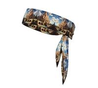 Anime Castle Sky Sports Cravate confortable respirant à la mode unisexe convient pour la course à pied, le yoga, le fitness et d'autres sports.