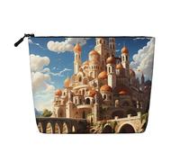 Anime Castle Sky Trousse de maquillage imitation chanvre Grande capacité Organiseur de voyage pour voyage d'affaires et usage quotidien