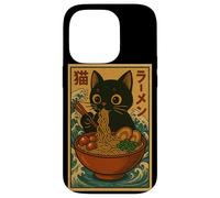 Anime Cat Ramen Japanese Funny Cute Kawaii Cat Anime Coque pour iPhone 14 Pro