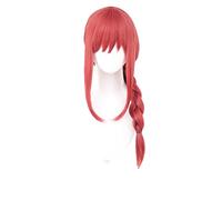 Anime Chainsaw Man Wig Makima Long Rose Red Hair Cosplay Wig Role Play Halloween Hair Synthetic Cap