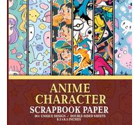 Anime Character Scrapbook Paper: Vibrant Cute-Themed Papers, 20 Pages for Scrapbooking, Origami, Card Making, and Craft Activities