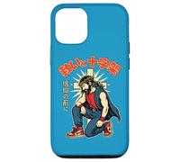 Anime Chrétien Jésus Japonais Manga Salvation & Croix Bleu Coque pour iPhone 12/12 Pro