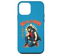 Anime Chrétien Jésus Japonais Manga Salvation & Croix Bleu Coque pour iPhone 12 Mini