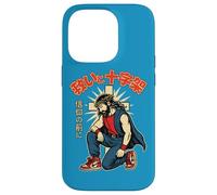 Anime Chrétien Jésus Japonais Manga Salvation & Croix Bleu Coque pour iPhone 14 Pro