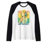 Anime Chrétien Lo-FI Manga Esthétique Prière Keep Your Faith Manche Raglan