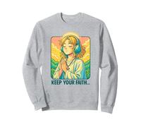 Anime Chrétien Lo-FI Manga Esthétique Prière Keep Your Faith Sweatshirt