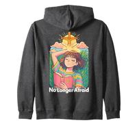 Anime chrétien - No Longer Afraid Kawaii Bible Jésus Croix Sweat à Capuche
