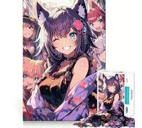 Anime City Party Puzzle de 1000 pièces pour Adolescents Jeu Stimulant Le Cerveau Emboîtement précis sans espaces Activité relaxante en Groupe à l'intérieur (38x52cm)