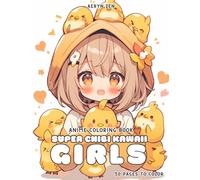Anime Coloring Book: Super Chibi Kawaii Girls: Manga Art & Anime Enthusiasts Stress Relief Adult Coloring