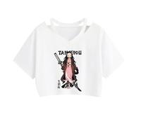 Anime Comic Tee Shirt Crop Tops Tanjirou Nezuko Kamado 3D Impression Cosplay Casual Manches Courtes T-Shir