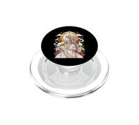 Anime Coquette Catholique Sacré Vintage Kitsch Chapelet Floral PopSockets PopGrip pour MagSafe