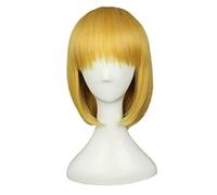 Anime Coser Wig Anime attaque sur Titan Armin Arlert cosplay Cosplay Jaune Perruque courte+ perruque Synthétique Hairen Hairen Hair Party Props Filles Femmes