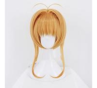 Anime Coser Wig Anime CardCaptor Sakura Cosplay Perruques Sakura Kinomoto Cosplay Perruque Résistant à la chaleur Synthétique Perruque Synthétique Halloween Parti Femmes Cosplay Perruques Golden