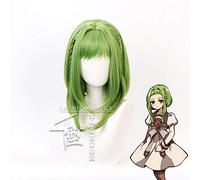 Anime Coser Wig Anime Nanamine Sakura Green Wig Costume Cosplay Jibaku Shounen Loutte Toilette Hanako- Kun Résistant à la Chaleur Cheveux Synthétiques Femmes Perruques