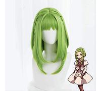Anime Coser Wig Anime Nanamine Sakura Green Wig Costume Cosplay Jibaku Shounen Loutte Toilette Hanako- Kun Résistant à la Chaleur Cheveux Synthétiques Femmes Perruques