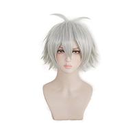 Anime Coser Wig Division Hypnose de Bataille de Rap Micro Mr. HC Samatoki Aohitsugi Silver Grey Court Perruque Cosplay Costume Hommes Perruques de Cheveux résistant à la Chaleur