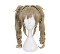 Anime Coser Wig Jeu Genshin Impact Perruque, Anime Cosplay Barbara Gunnhildr Perruque, Perruque Double Queue avec Bonnet de Perruque Gratuit, for Halloween, Fête, Carnaval, Vie Nocturne, Concerts, Mar