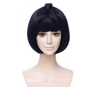 Anime Coser Wig Jojo' s Bizarre Adventure Bruno Bucciarati Blue Noir Femme de style Cosplay Fête Fashion Anime Costume humain Perruques Synthétique Cheveux Synthétiques Fibre résistante à la chaleur