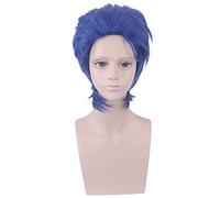 Anime Coser Wig Jojo' s Bizarre Adventure Jonathan Joestar Hommes Blue Perruques courtes Cosplay Cosplay Costume Résistant à la chaleur Résistant à la chaleur Cheveux Synthétiques Carnaval Party Perru