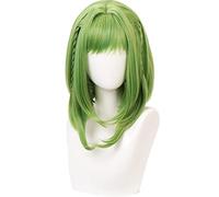 Anime Coser Wig Perruque Anime Cosplay, perruque Hanako-kun attachée aux toilettes, perruque Nanamine Sakura, perruque verte avec bonnet de perruque gratuit, for Halloween, Noël, fête, carnaval, vie n