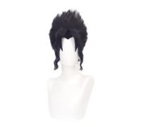 Anime Coser Wig Perruque Cosplay Anime, JoJo's Bizarre Adventure Wig, Perruque Kujo Jotaro, Perruque Courte Noire avec Bonnet de Perruque Gratuit, for Halloween, Fête, Carnaval, Vie Nocturne, Concerts