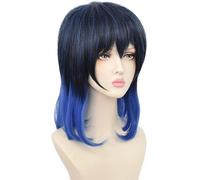 Anime Coser Wig Perruque Cosplay Anime Perruques Demon Slayer, Perruques Hashibira Inosuke for Halloween Perruque de Cheveux Synthétiques Résistante à la Chaleur, Pas d'Enchevêtrement, Pas de Perte