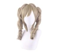 Anime Cosplay Barbara Gunhildr Perruque, Femmes Couleurs De Lin Pince Tigre Double Queue De Cheval Perruques De Cheveux Pour Halloween Costume Party Accesorio