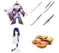 Anime Cosplay Costume For Beelzebul RaidennEi Genshin,Women Men Uniform With Accessories,Cosplay Replica Prop Wig Shoes Full Set, Halloween Carnival Party Suit-01